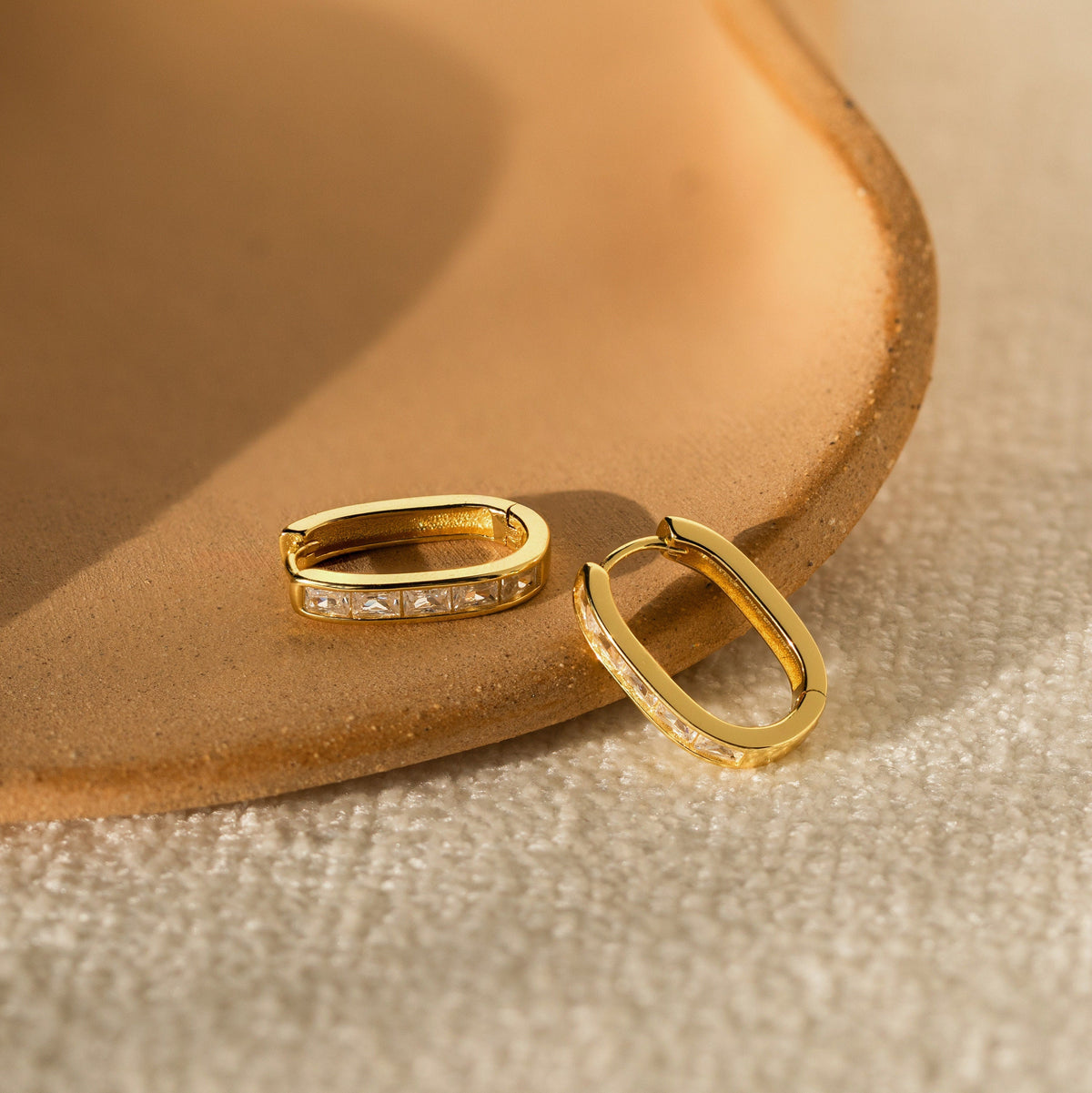 Baguette link hoops 4