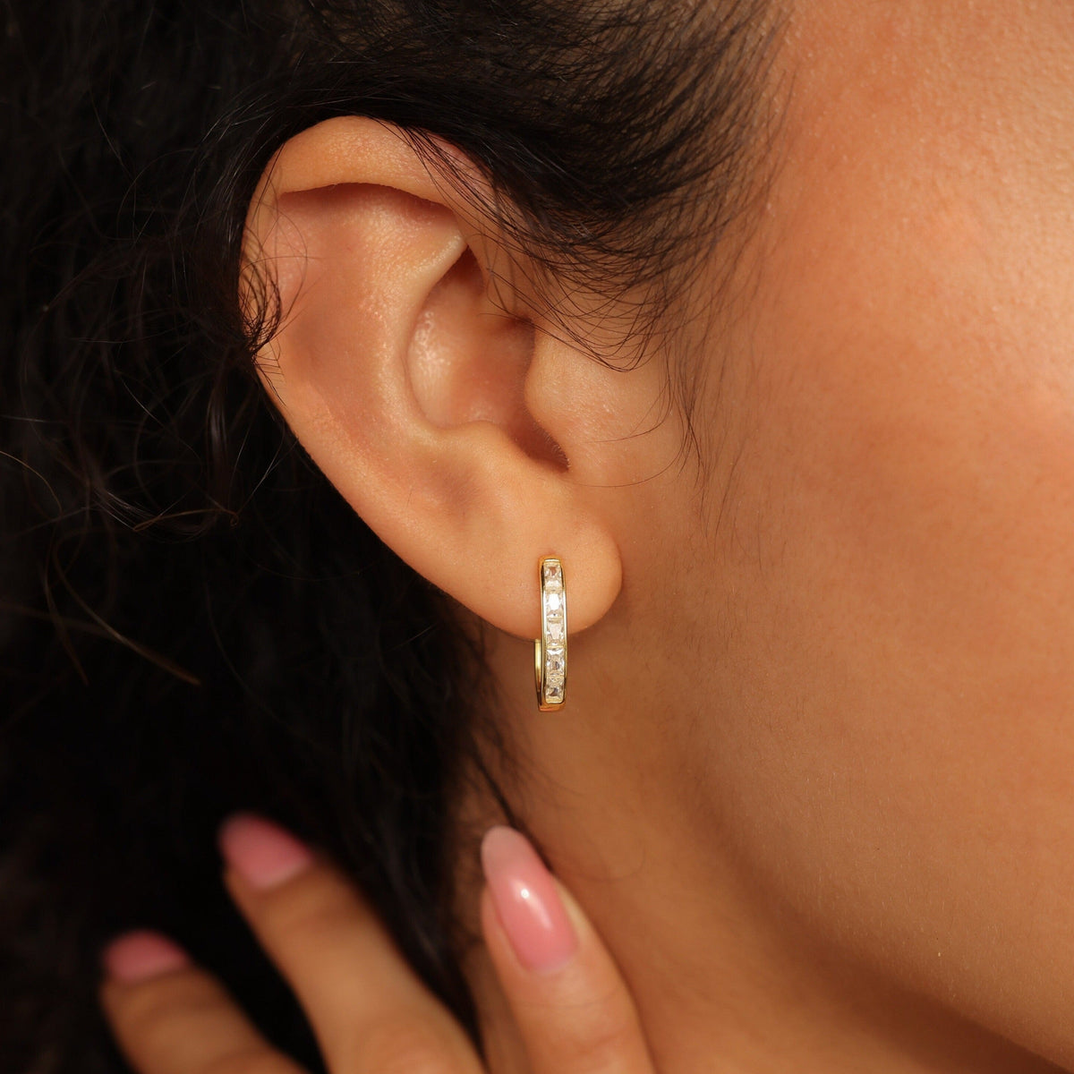 Baguette link hoops 2