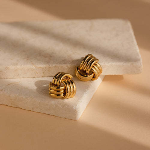 Bold triple knot studs