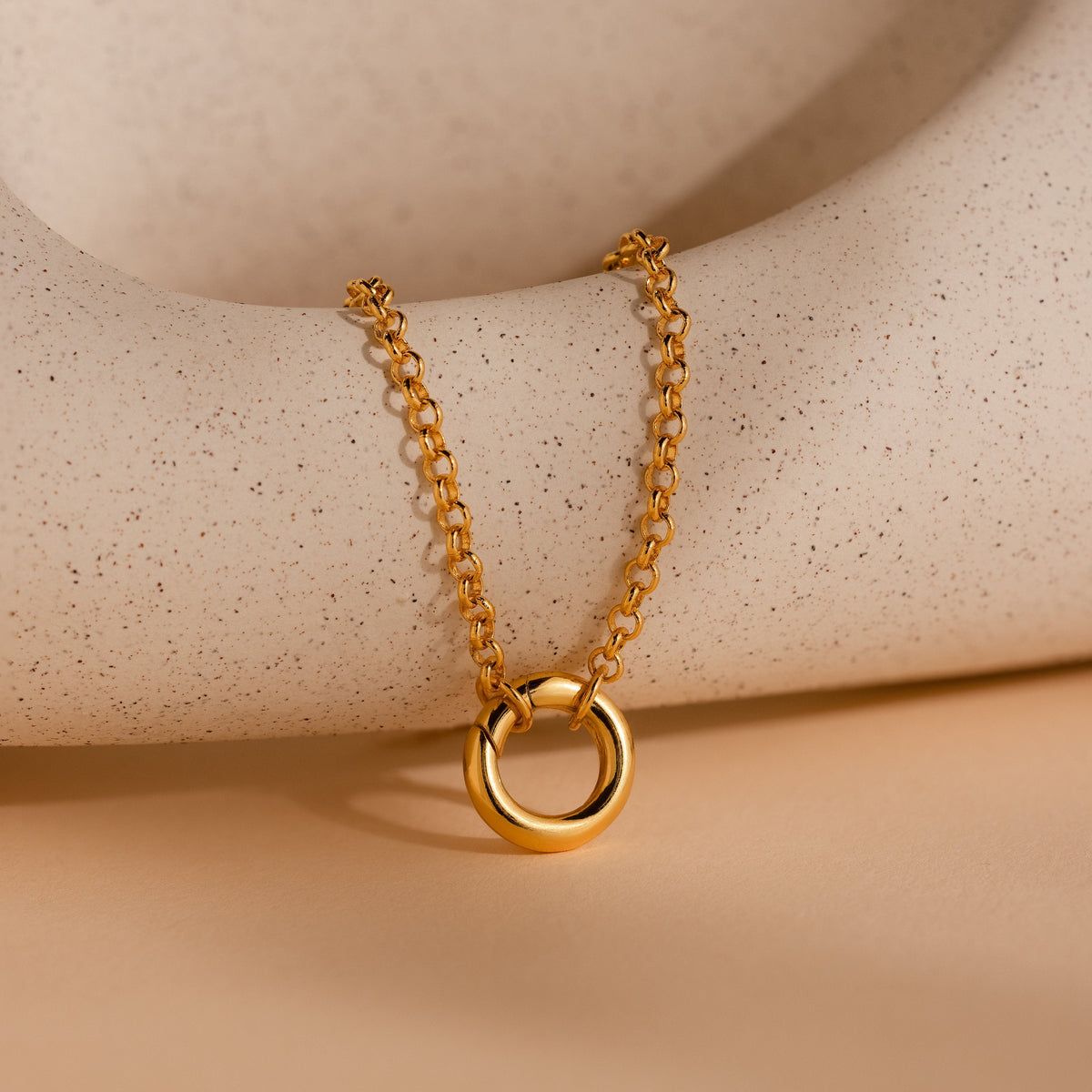 Rolo circle charm bracelet