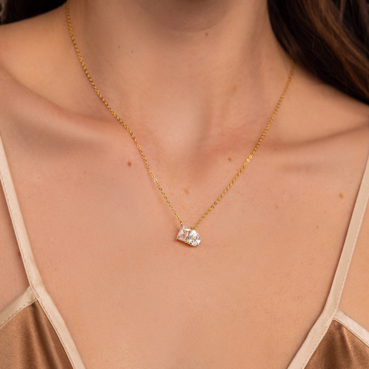 Toi et moi diamond necklace