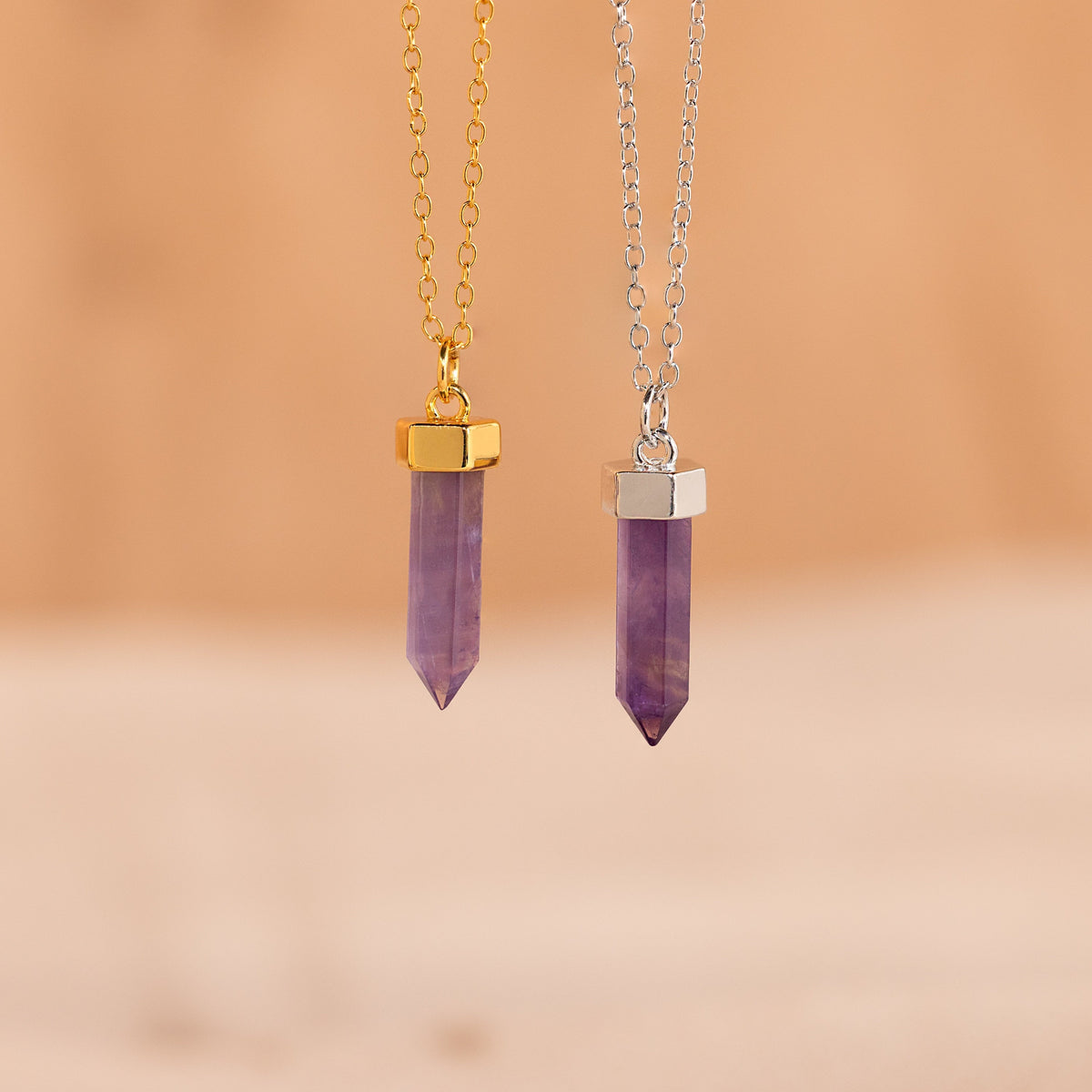 Amethyst quartz necklace