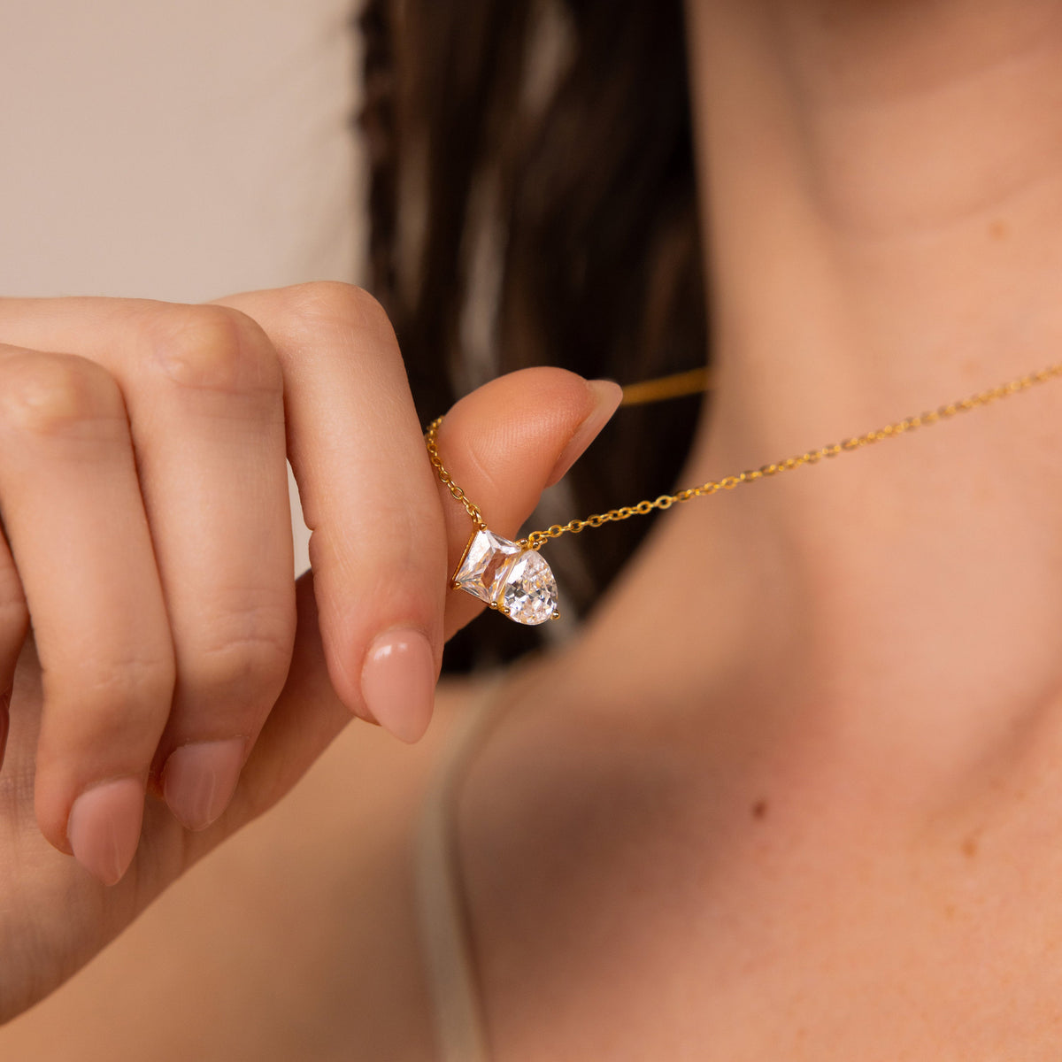 Toi et moi diamond necklace