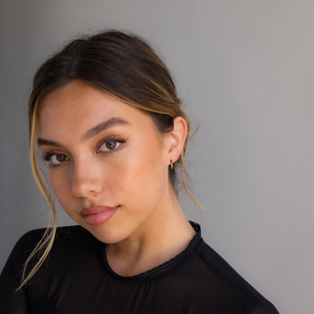 Onyx dagger drop earrings