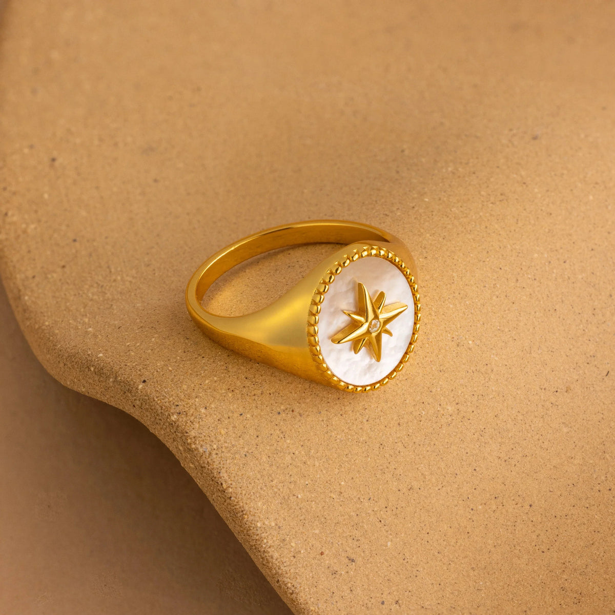 North star signet ring