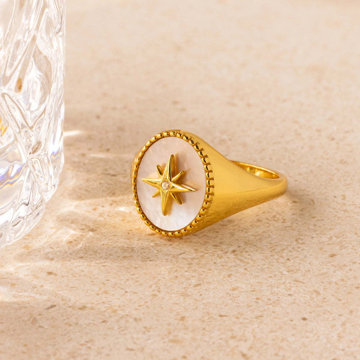 North star signet ring