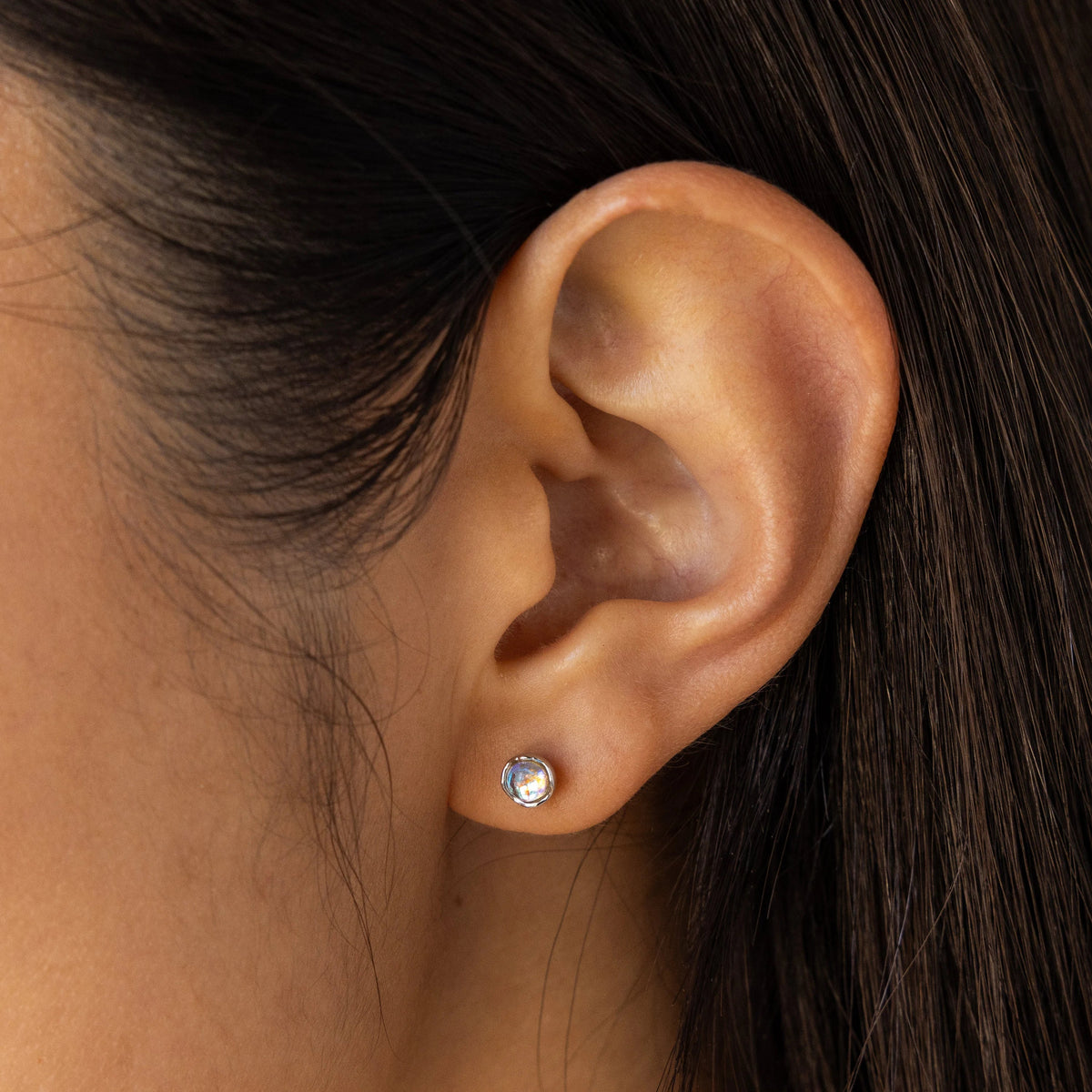 Moonstone studs