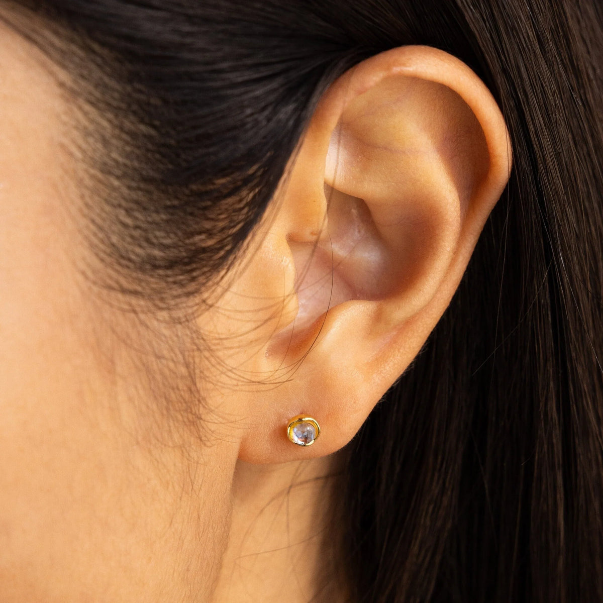 Moonstone studs