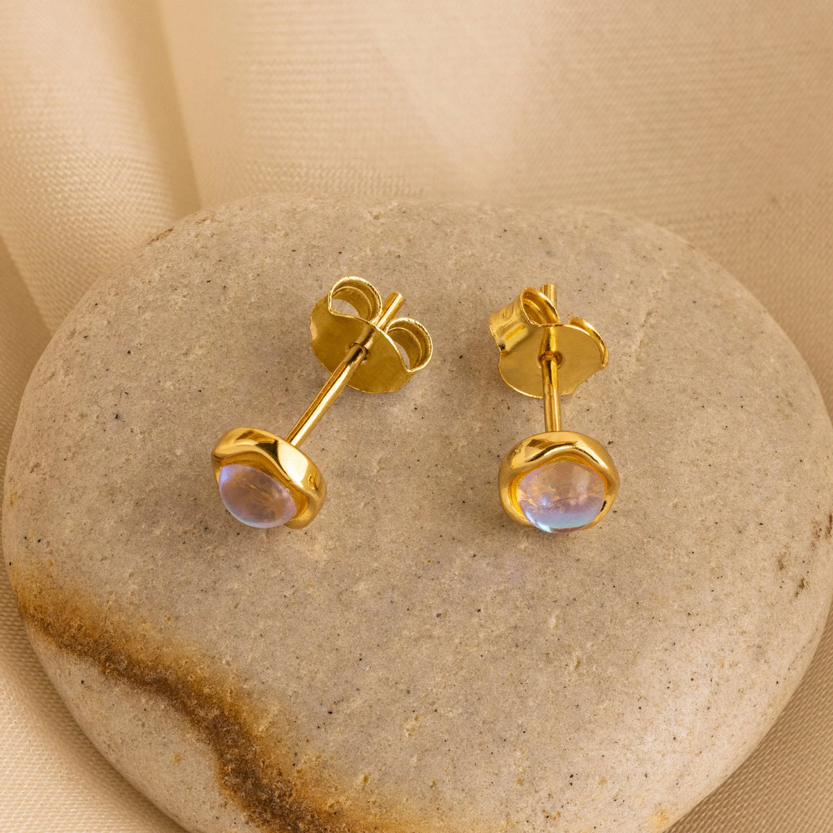 Moonstone studs