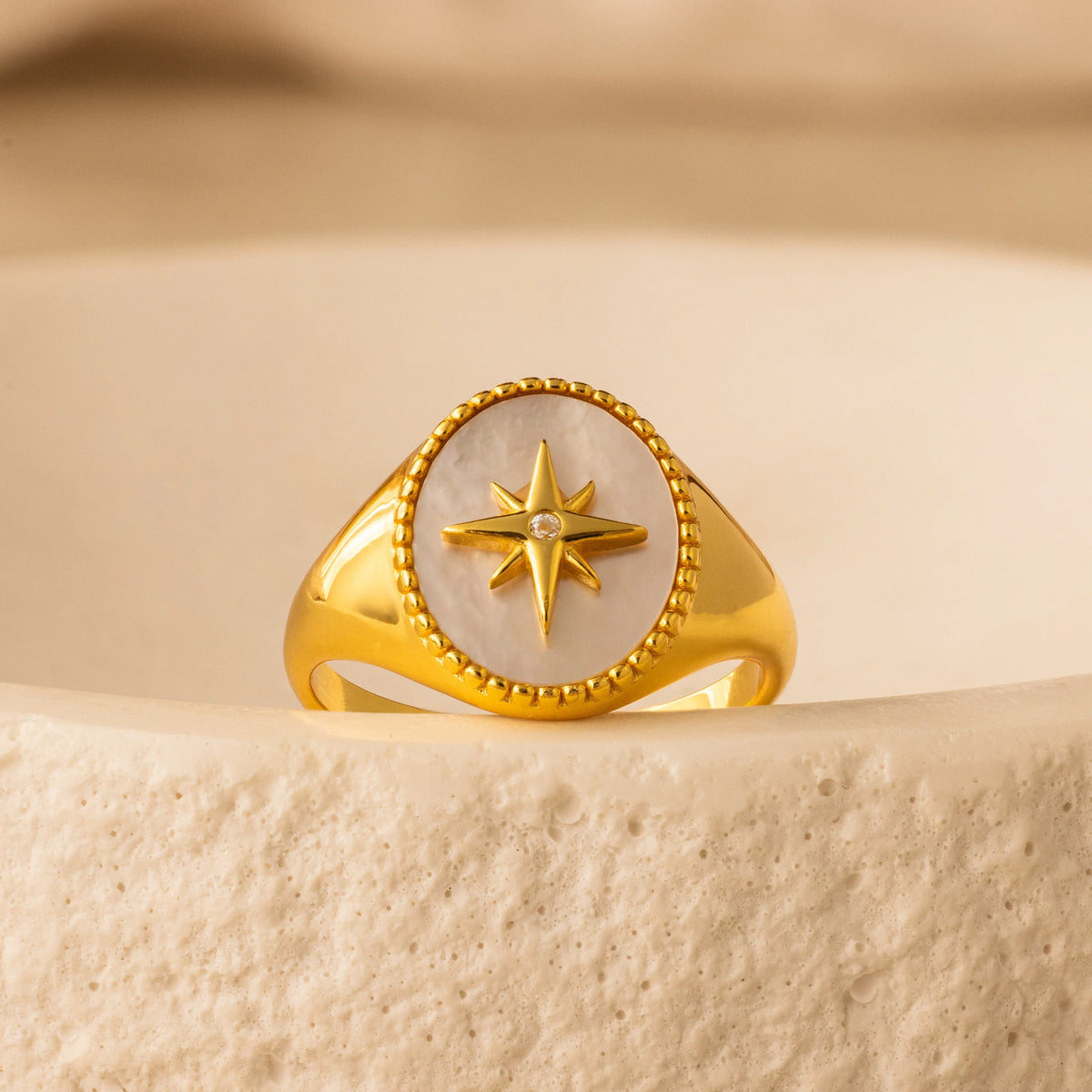 North star signet ring