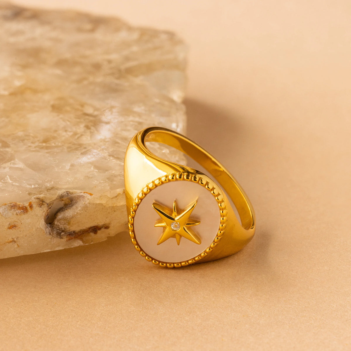 North star signet ring