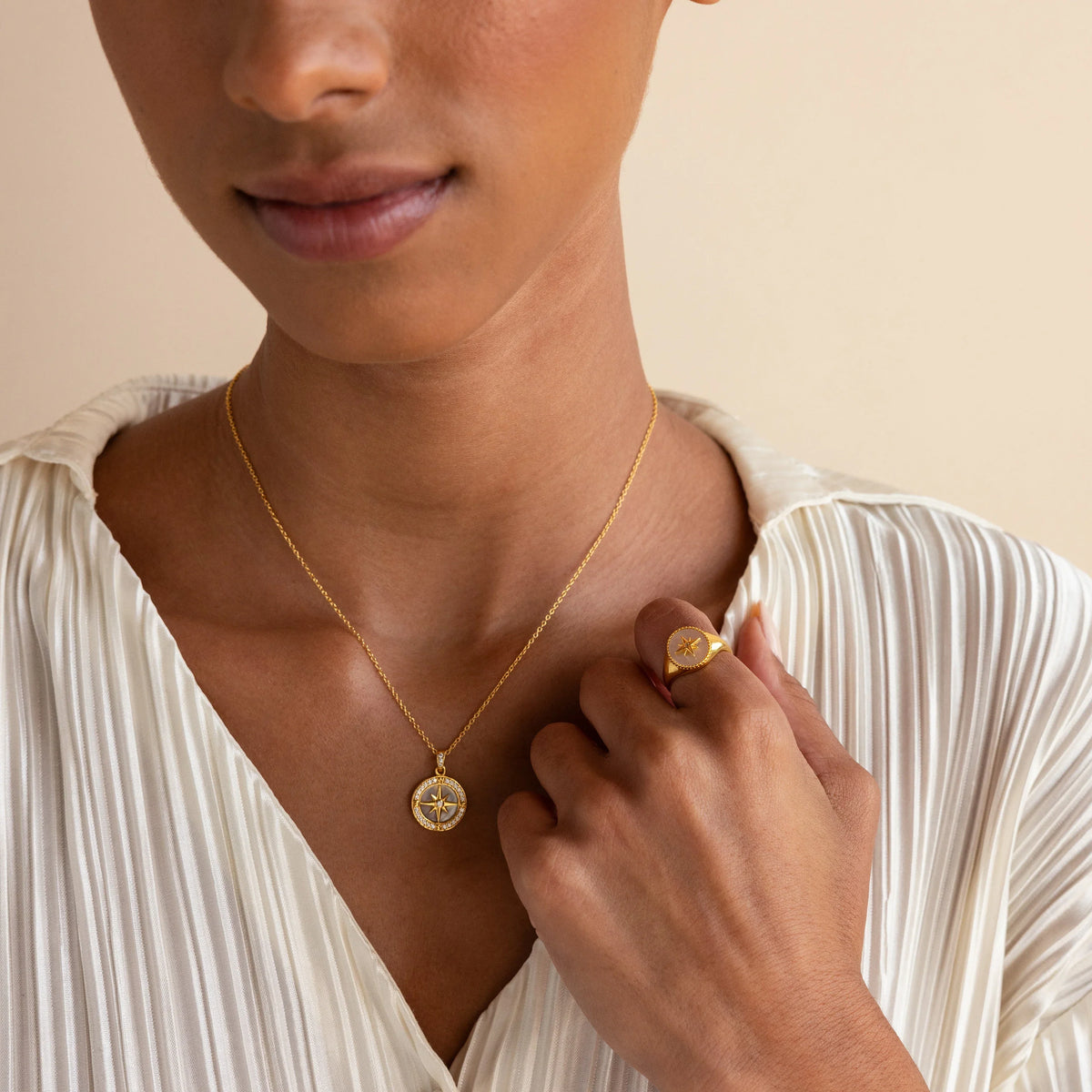 North star signet ring