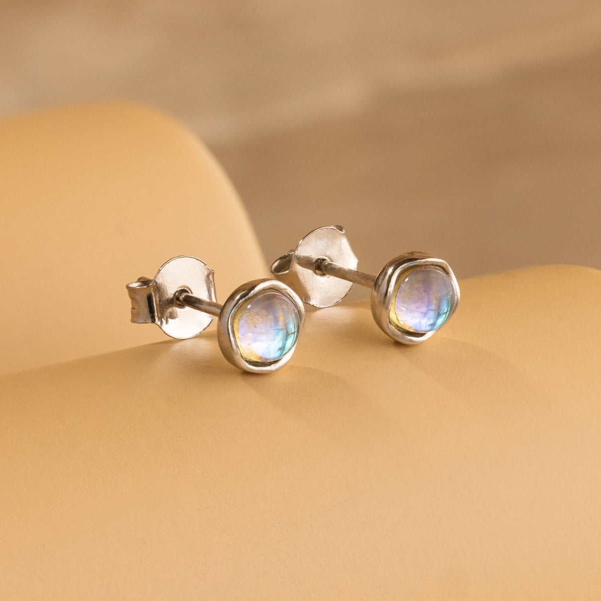 Moonstone studs