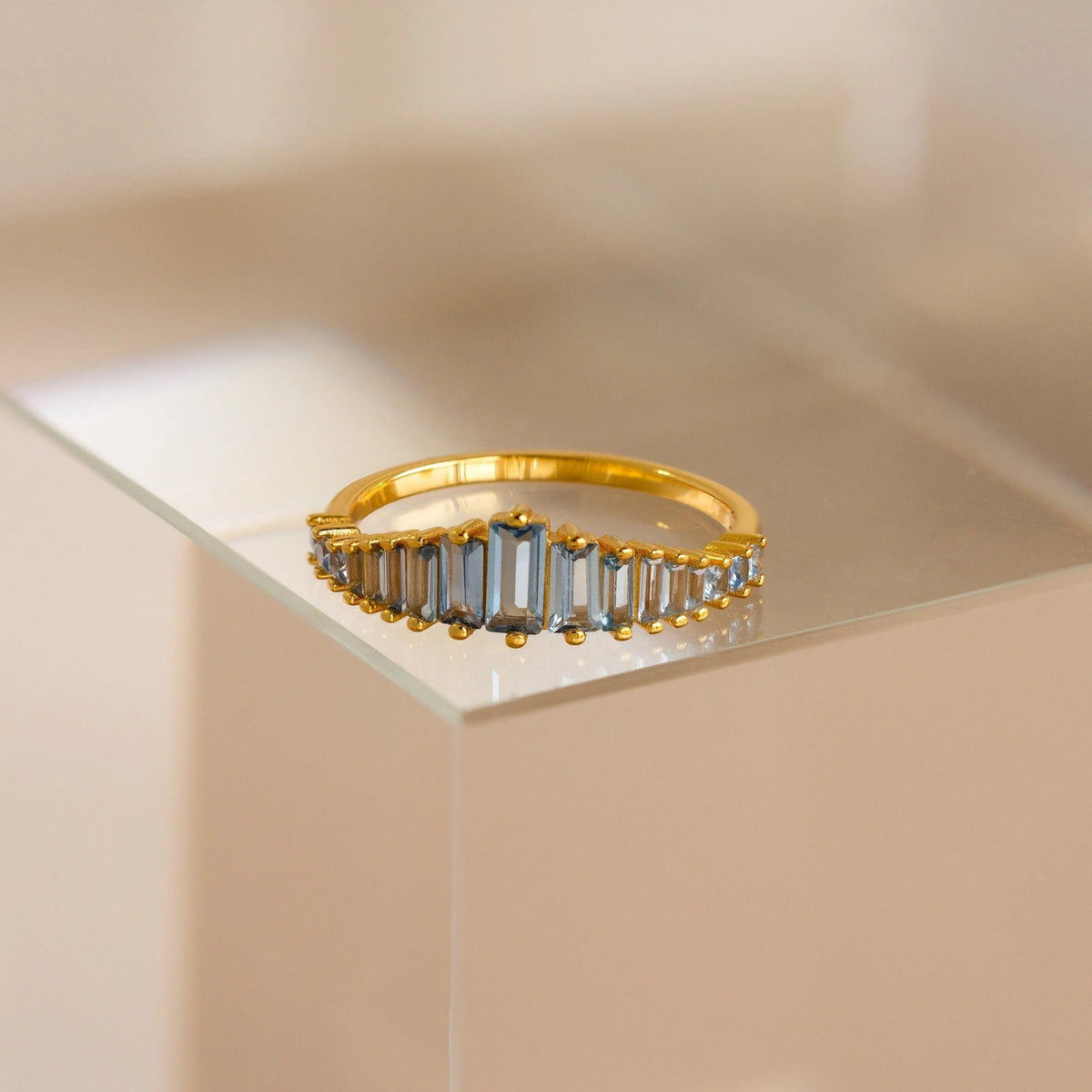 Art deco aquamarine ring