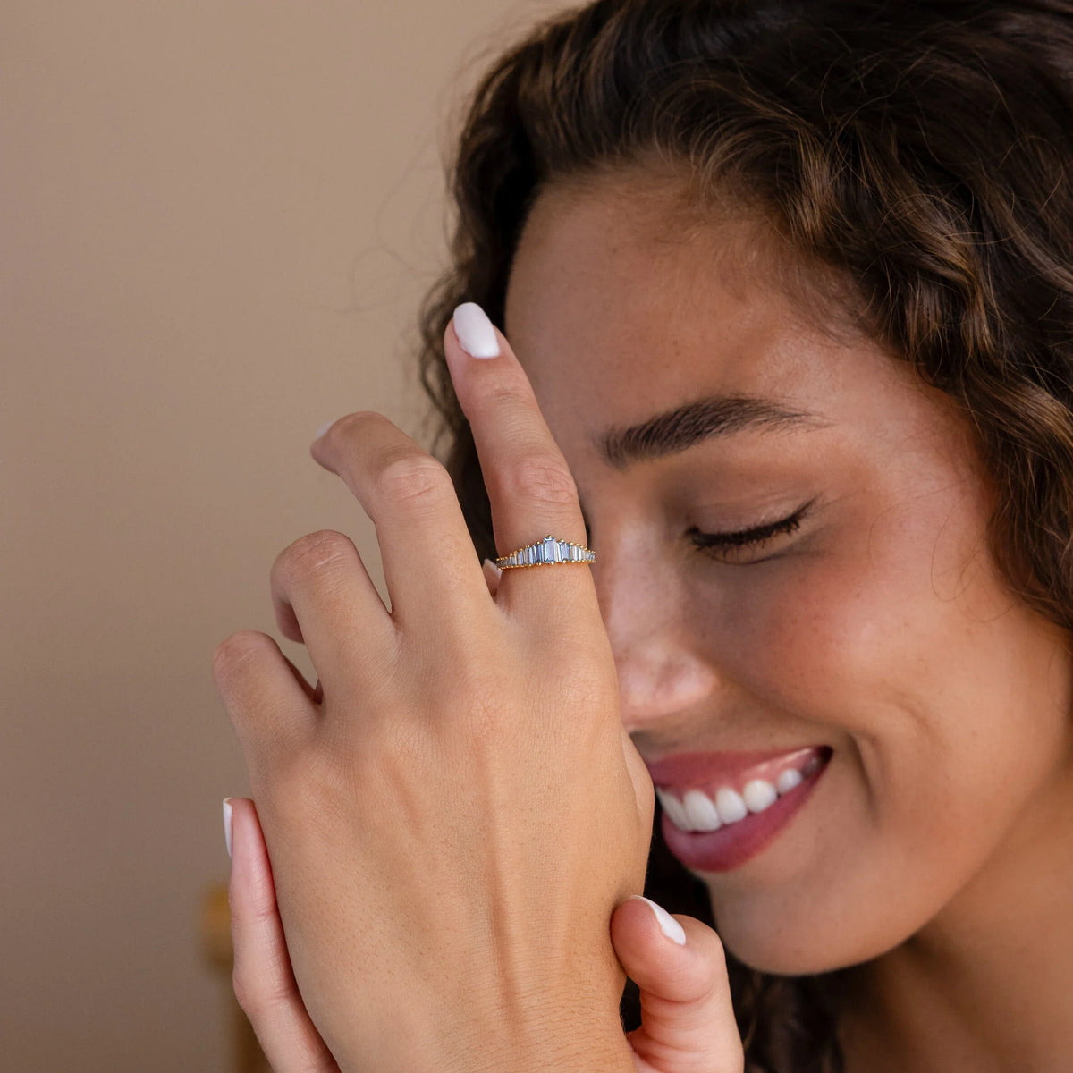 Art deco aquamarine ring