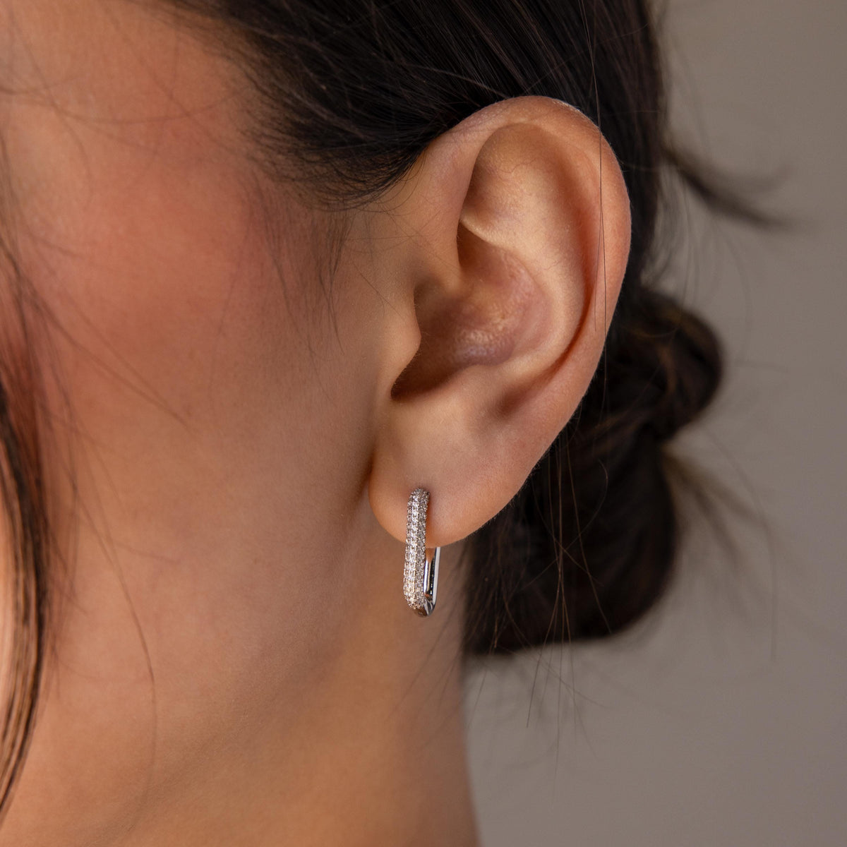 Chunky pave link earrings 4