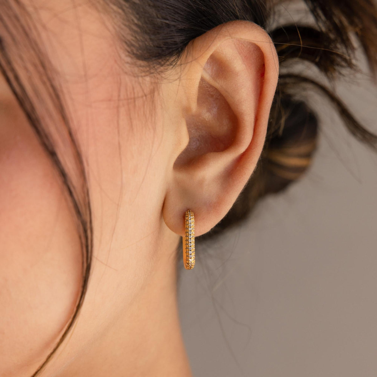 Chunky pave link earrings 2