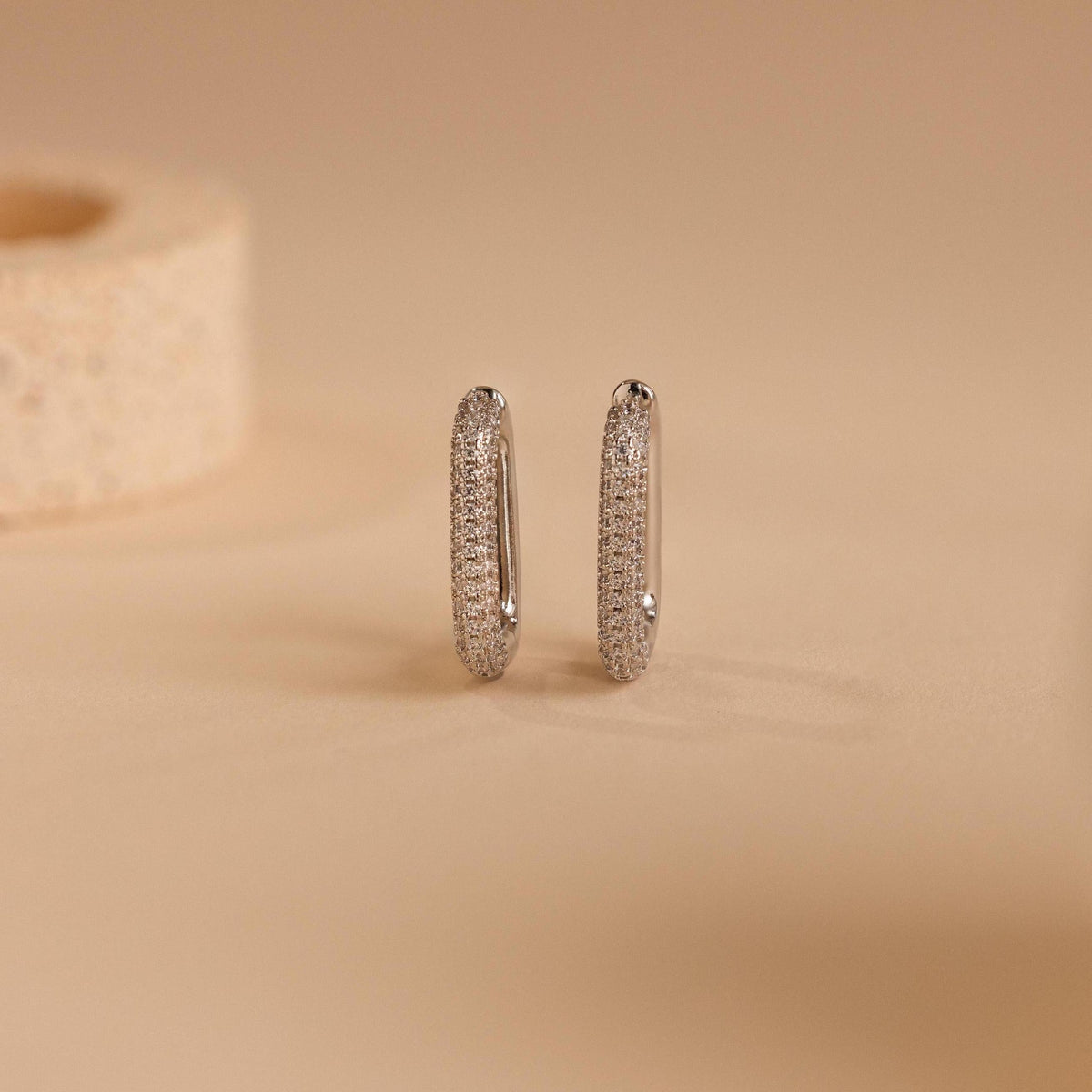 Chunky pave link earrings 3