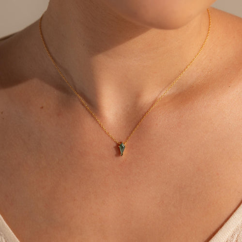 Agate art deco pendant necklace