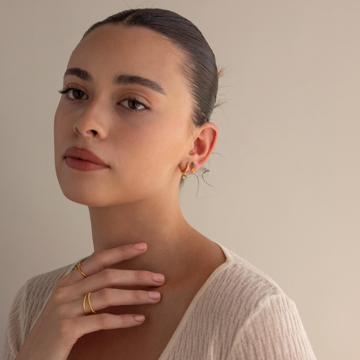 Agate kite drop earrings