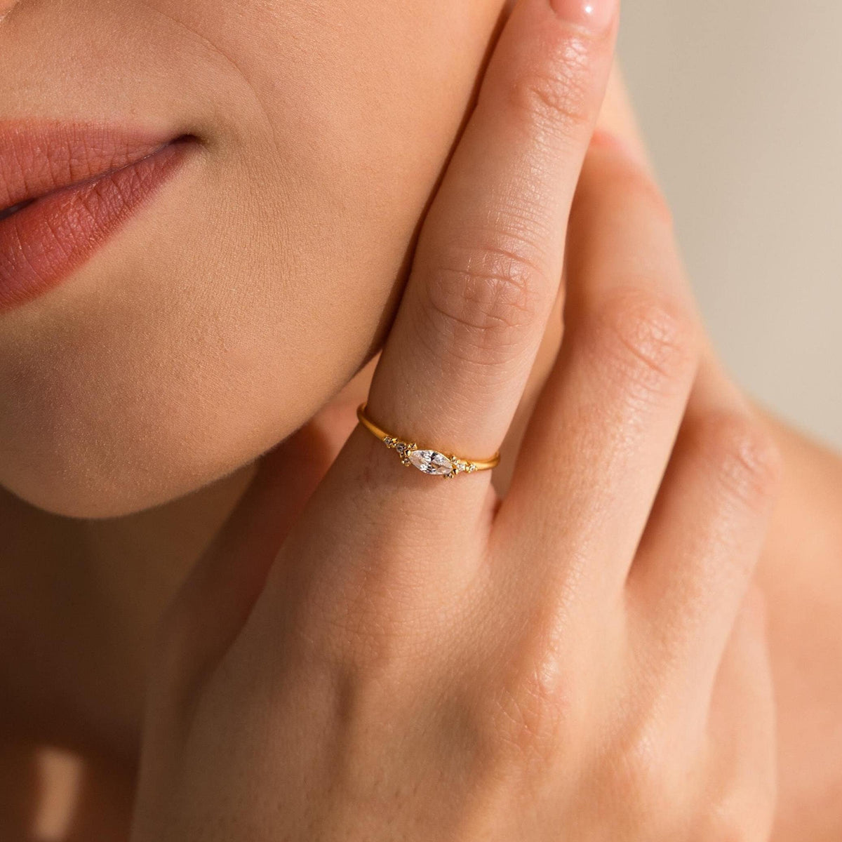 Marquise diamond ring