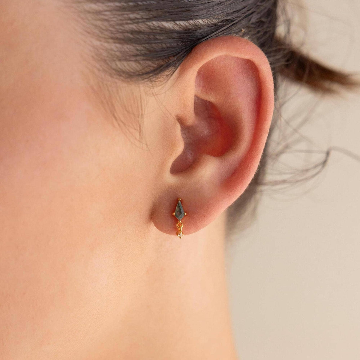 Agate kite drop earrings