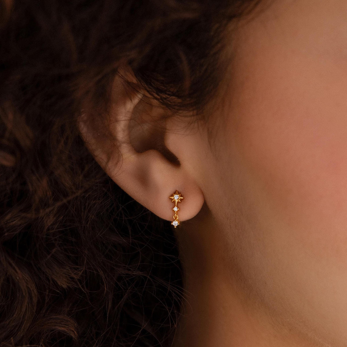 Diamond starburst drop studs 2