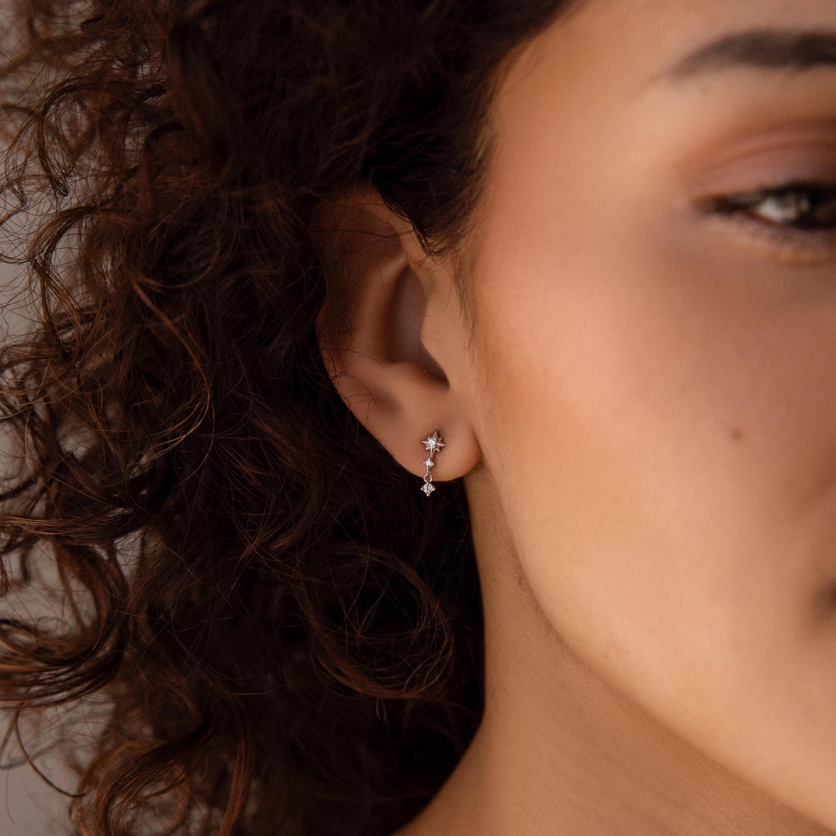 Diamond starburst drop studs 4