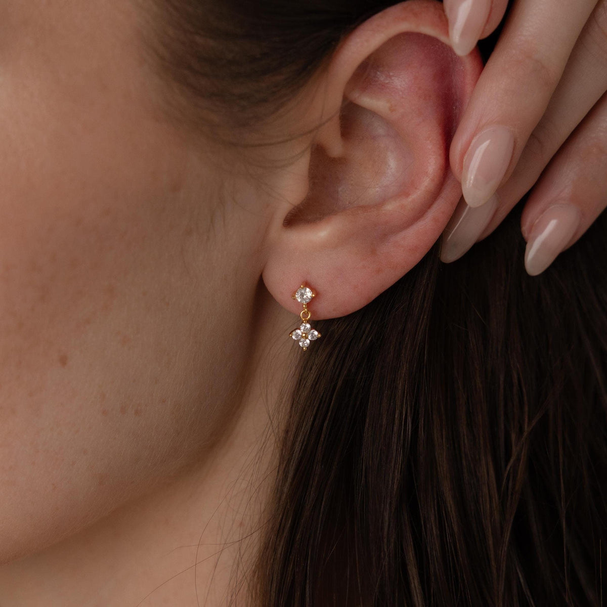Ivy flower flat back studs