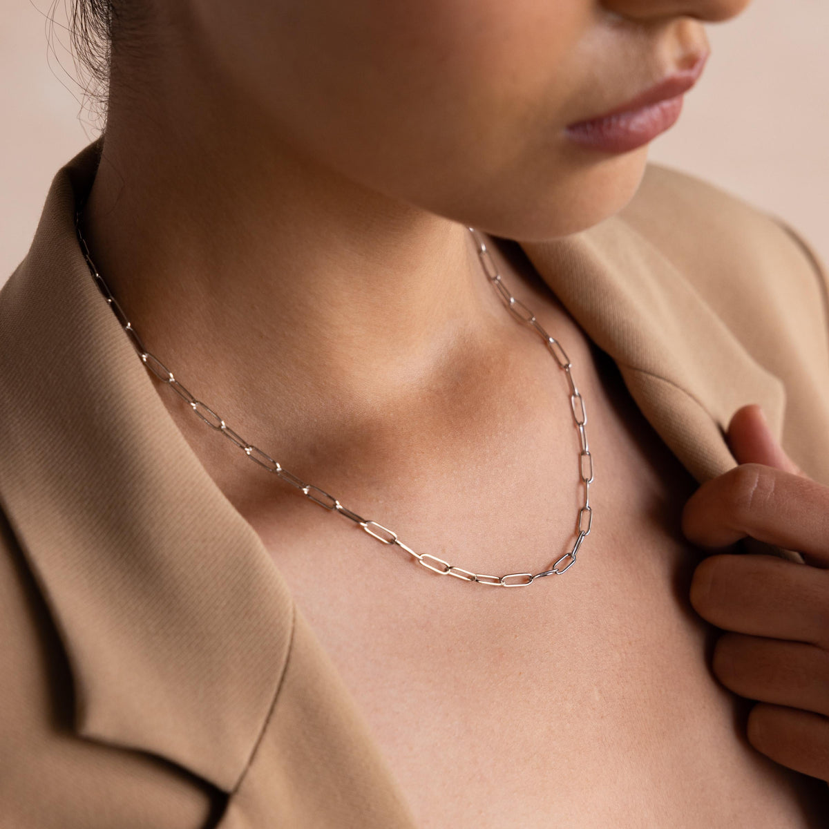 Paperclip chain necklace