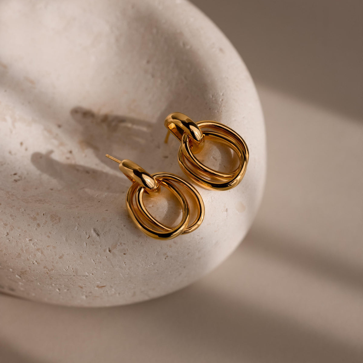 Bold duo knot earrings 2