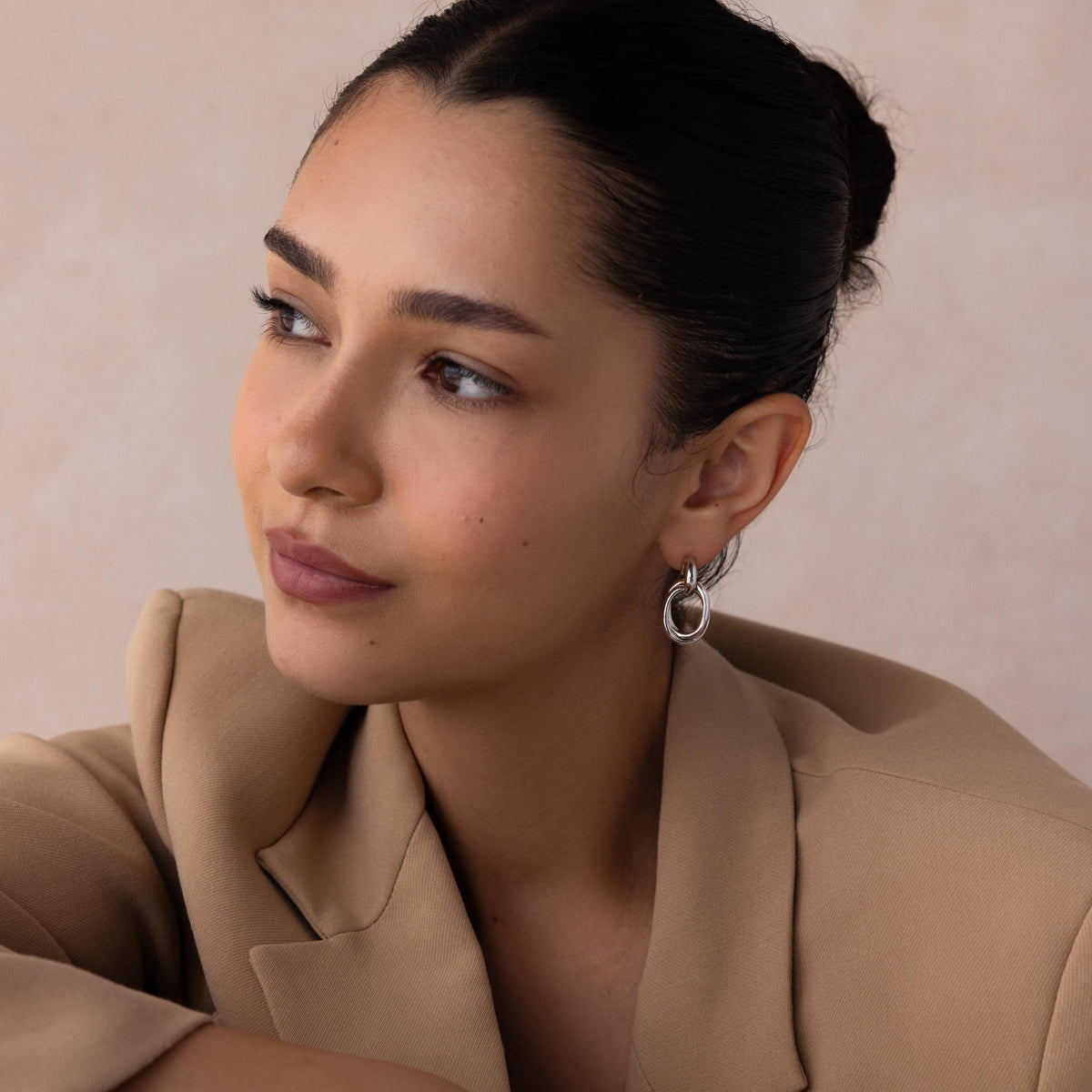 Bold duo knot earrings 4
