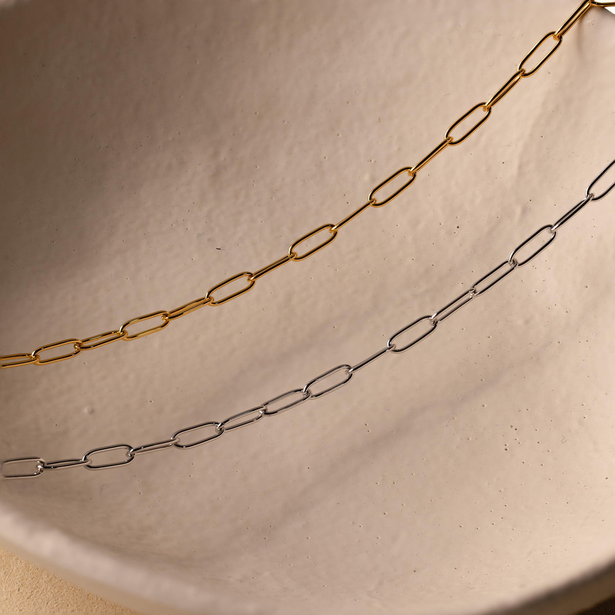 Paperclip chain necklace