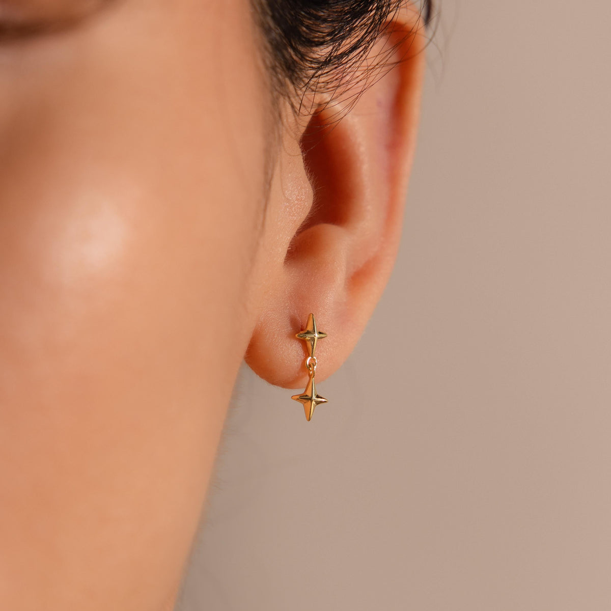 Star drop flat back studs