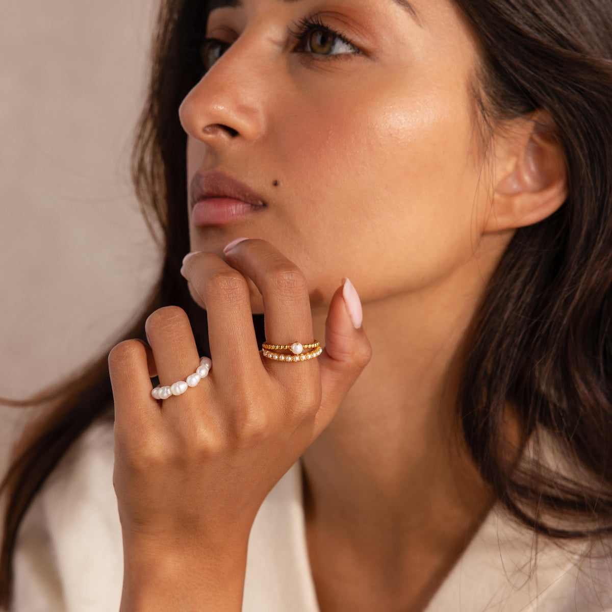 Pearl duo ring