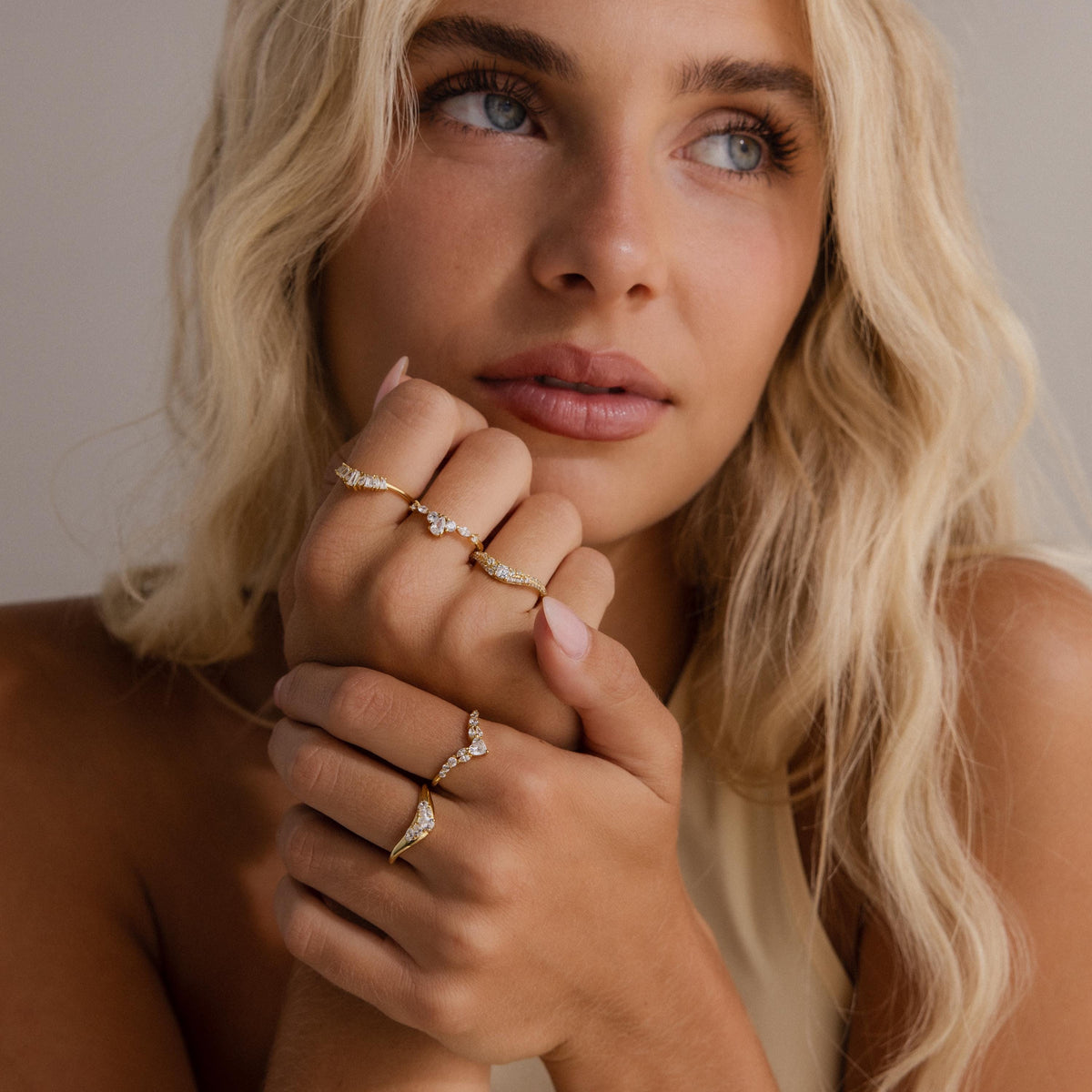 Heart curve cluster ring