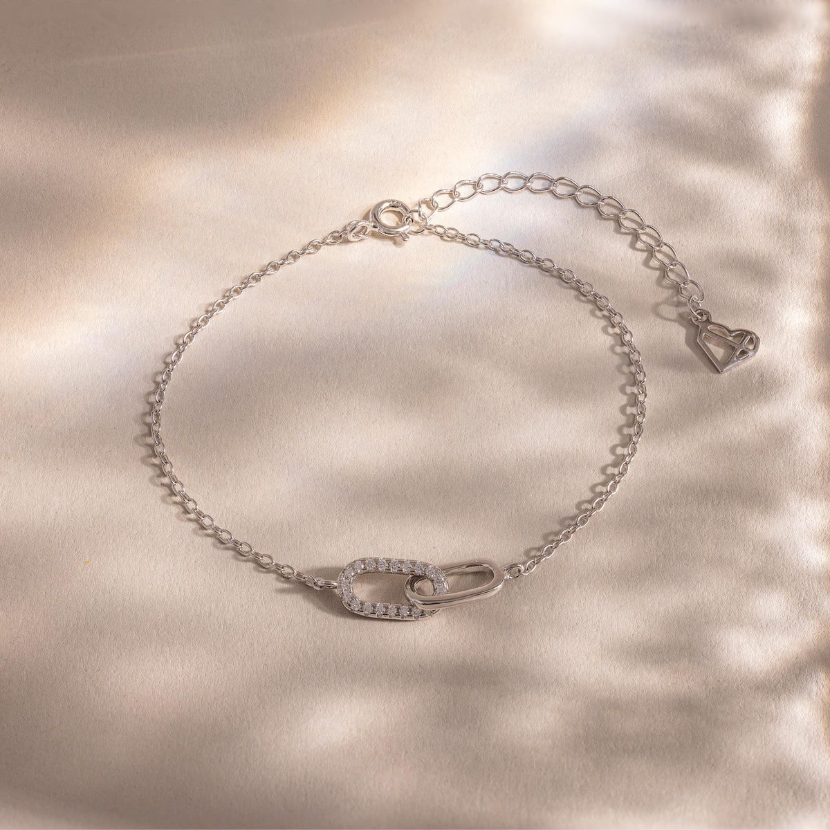 Pave Linked Pendant Bracelet
