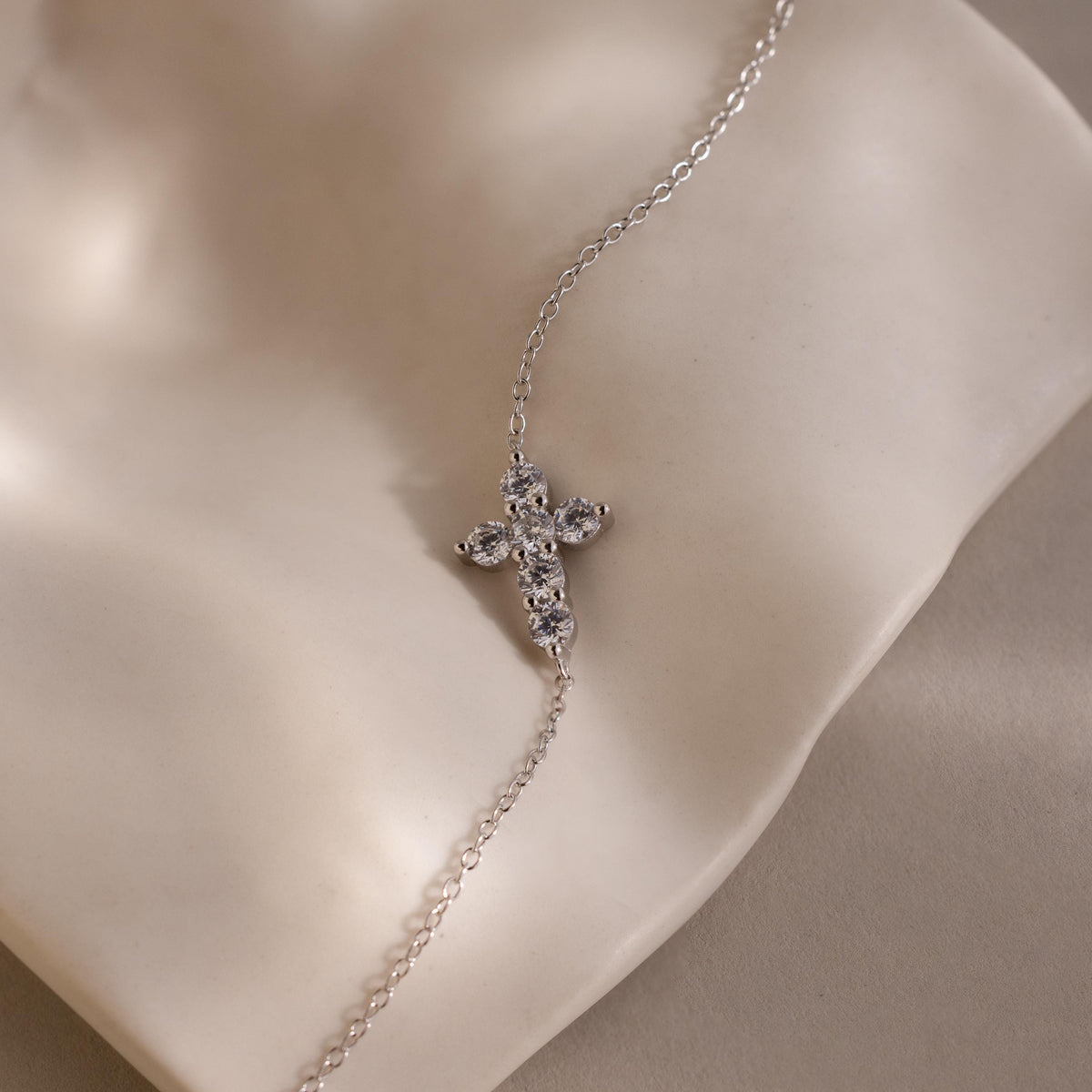 Diamond Cross Bracelet