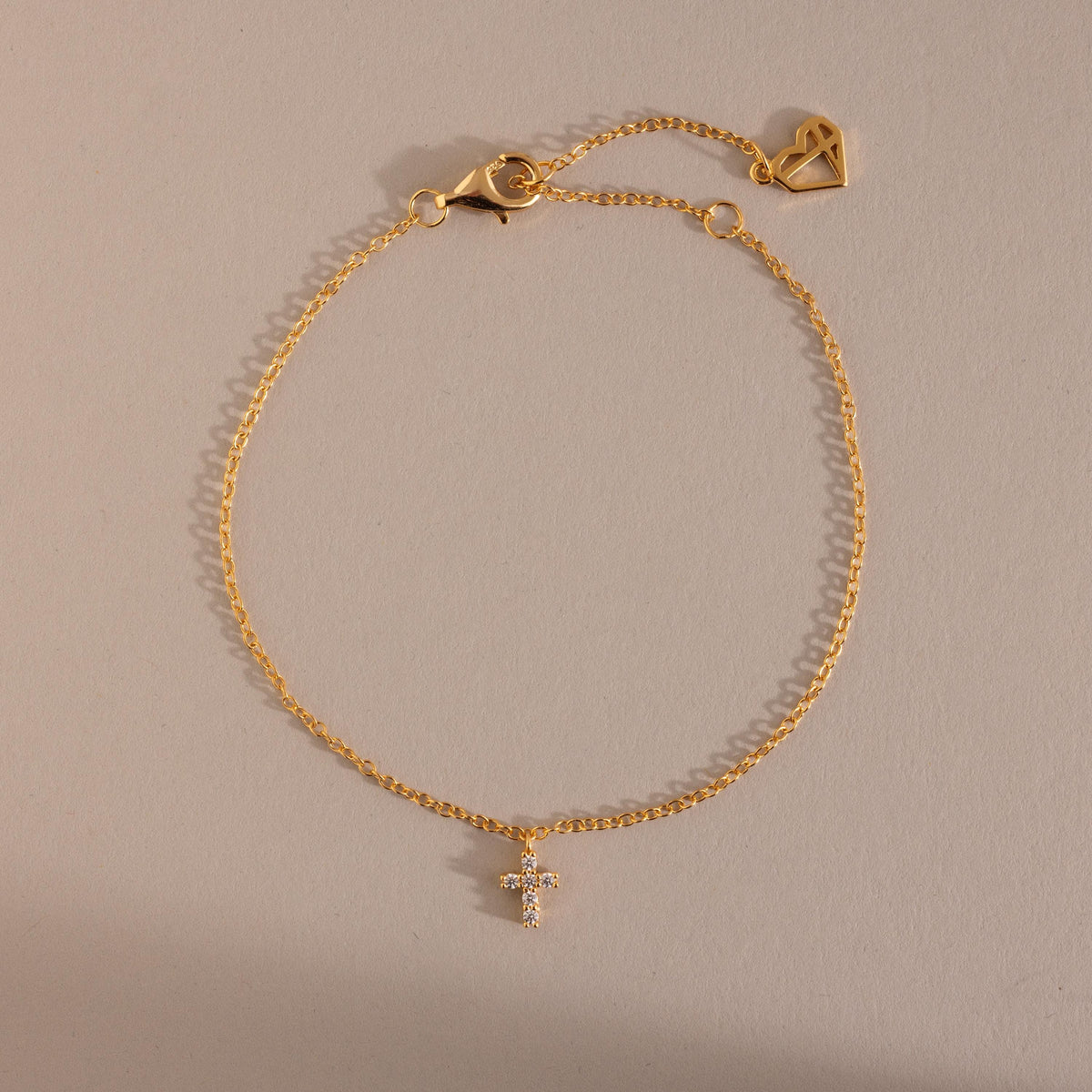 Dainty Cross Charm Bracelet