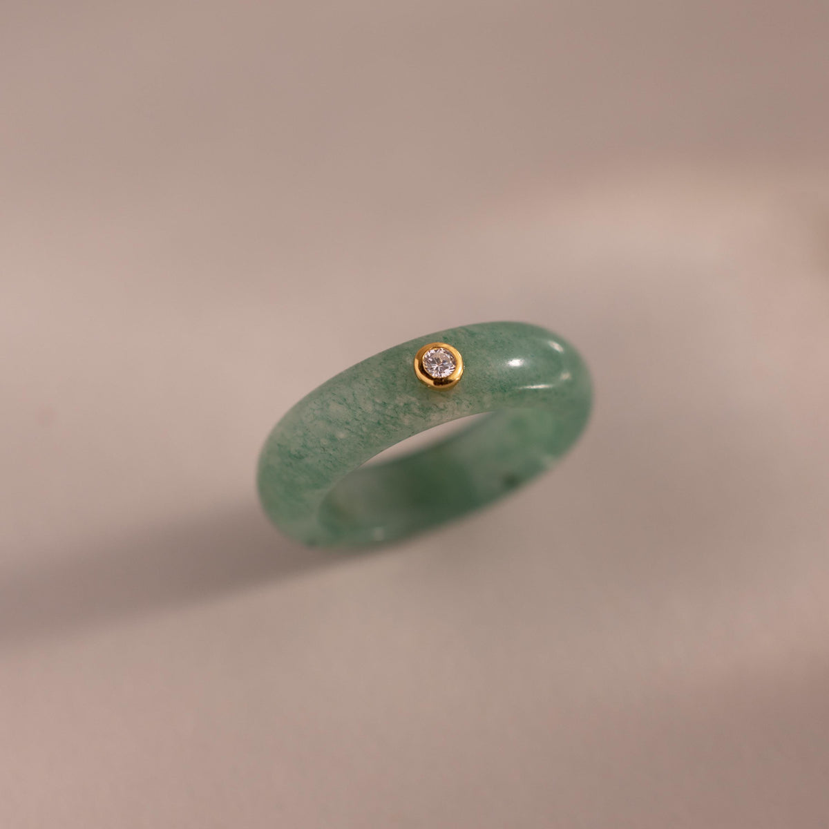 Jade diamond ring