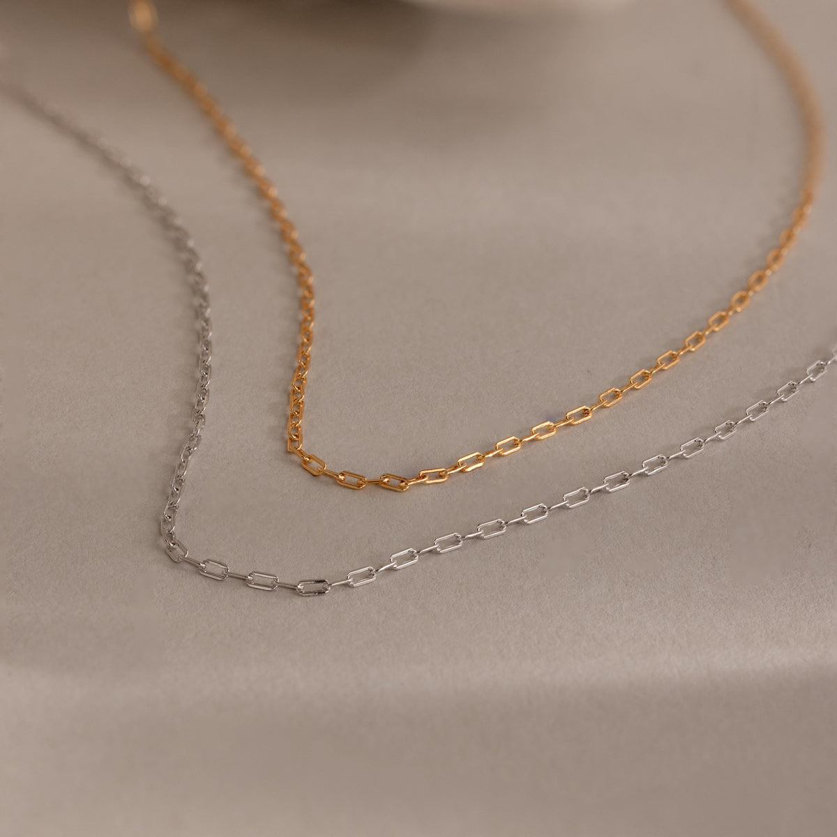 Dainty paperclip necklace
