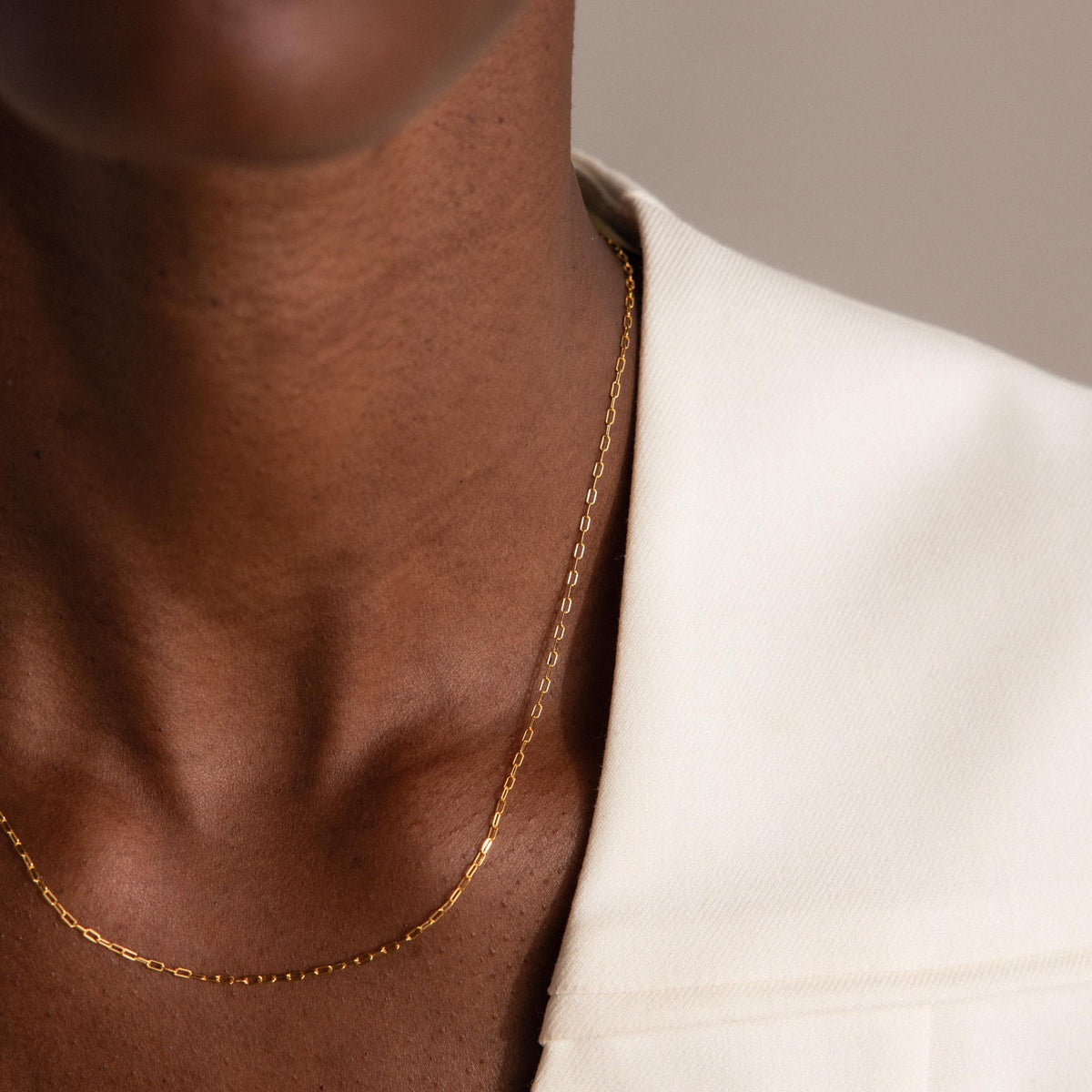 Dainty paperclip necklace