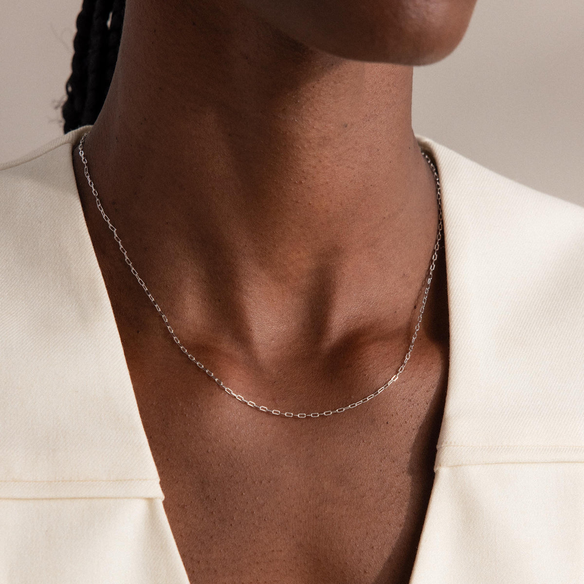 Dainty paperclip necklace