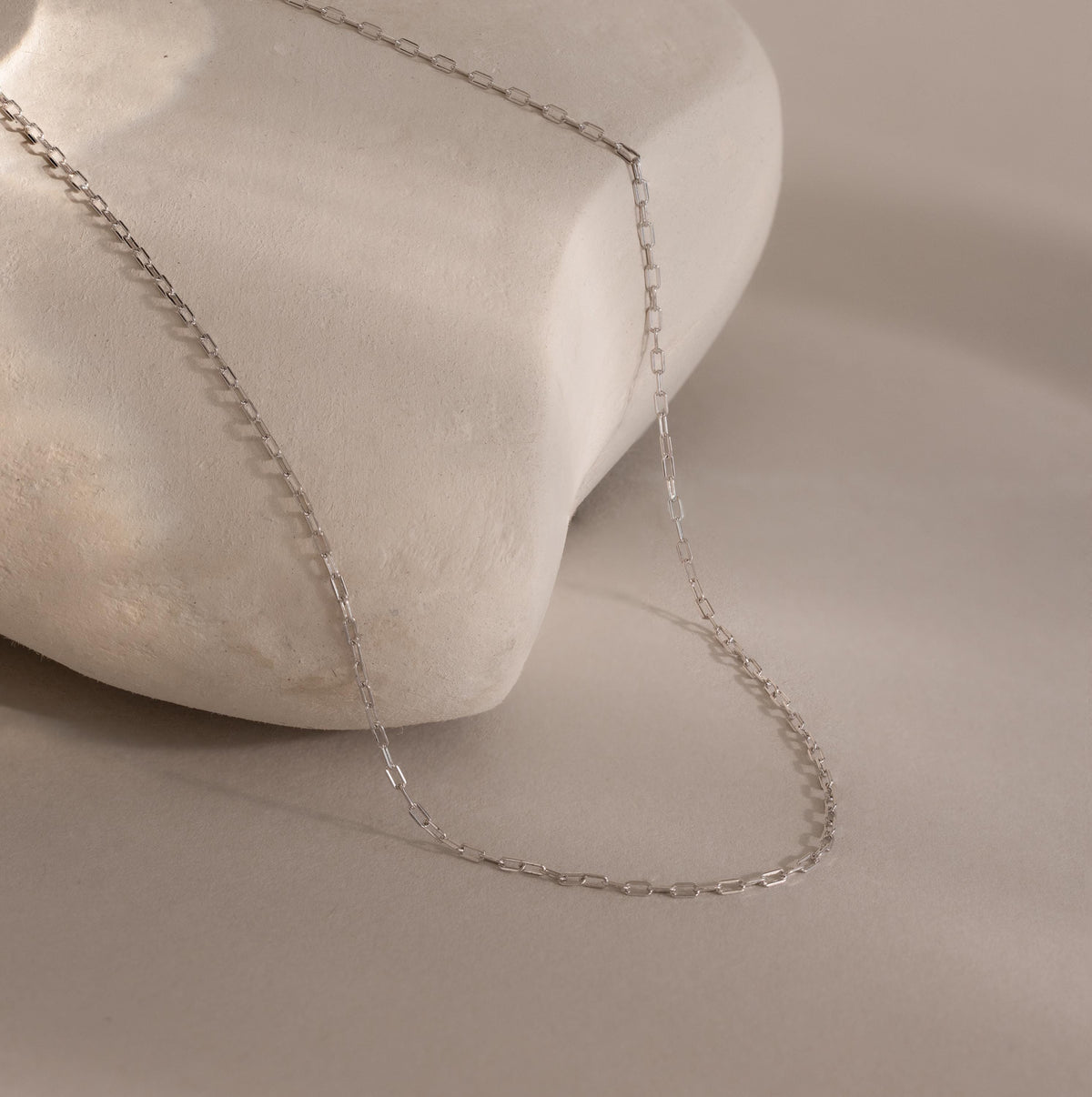 Dainty paperclip necklace
