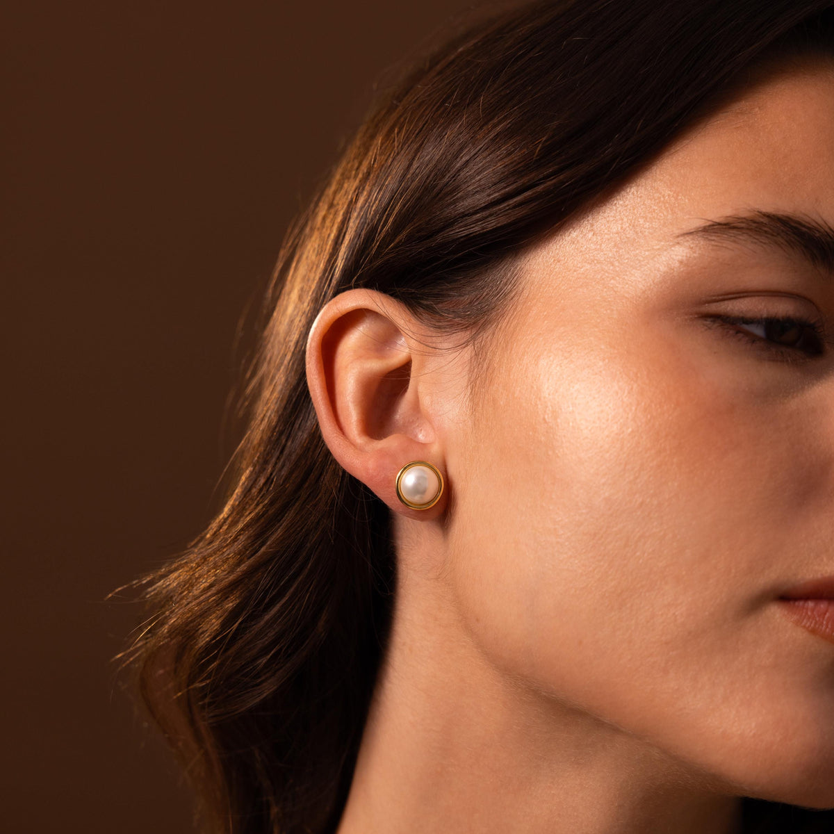 Pearl bezel studs 2