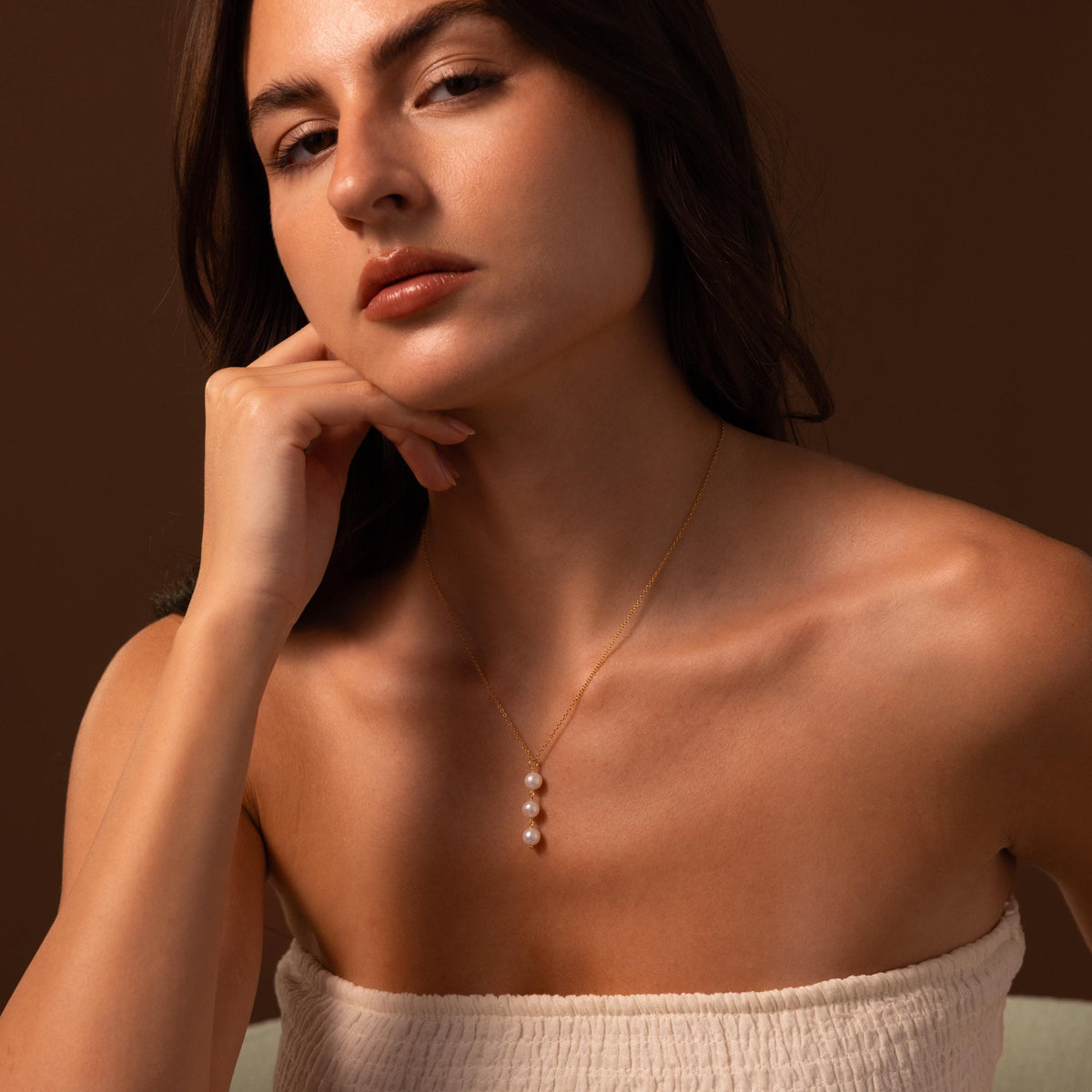 Pearl cascade necklace