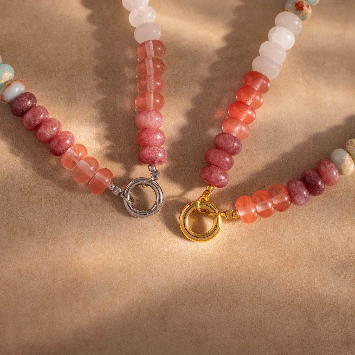 Ember beaded charm necklace
