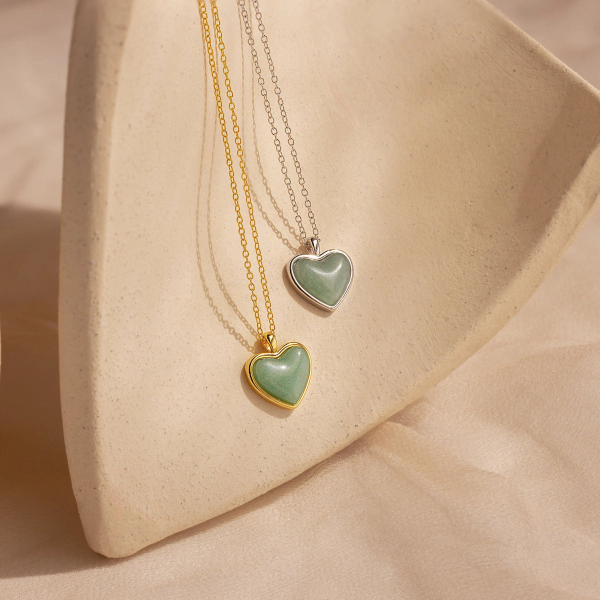 Aventurine heart necklace