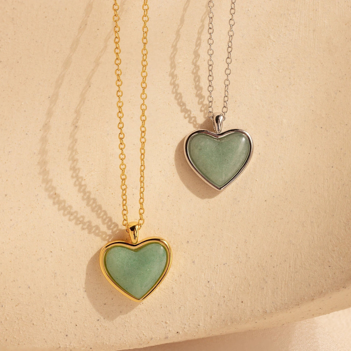 Aventurine heart necklace
