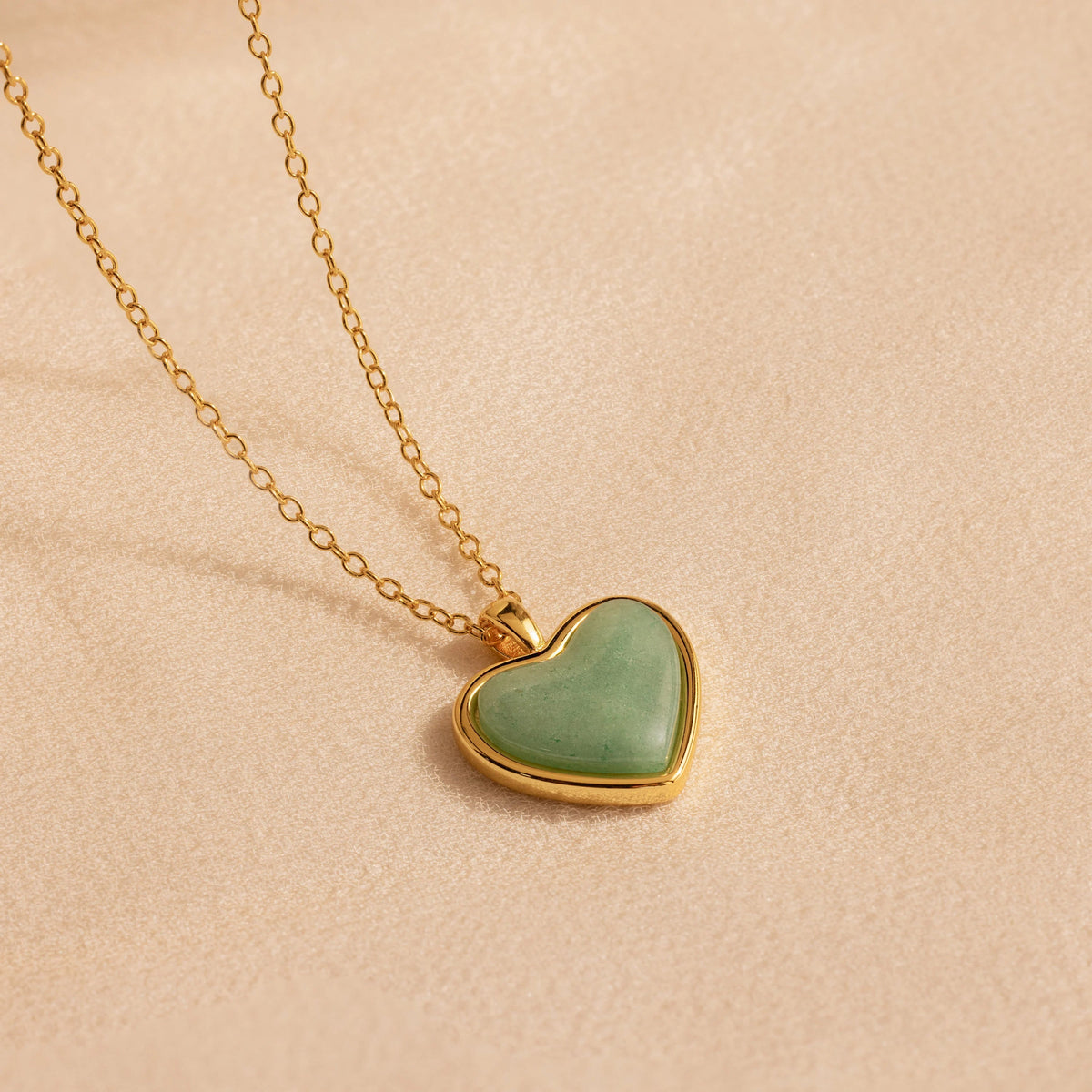 Aventurine heart necklace